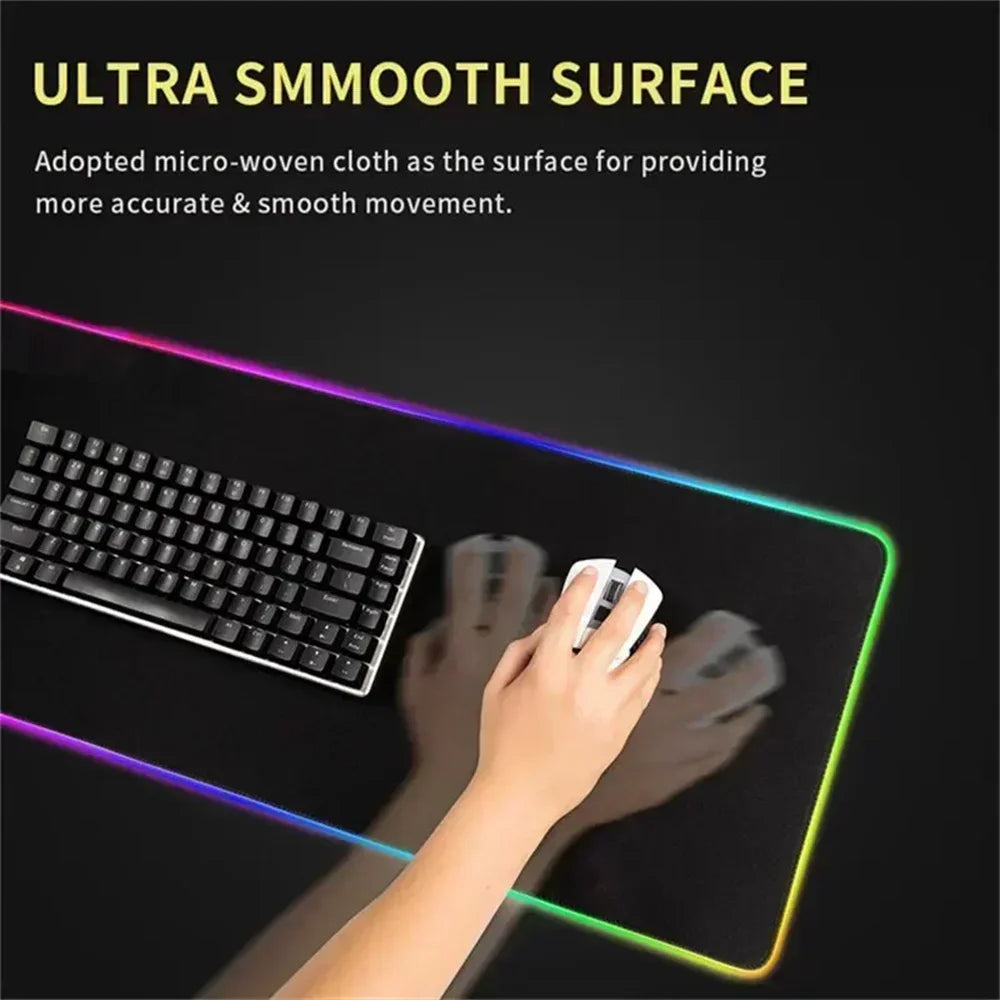 RGB Mousepad MSI Logo Gamer Laptop Keyboard Carpet Large Antislip Rubber Mouse Pad XXL LED light Luminous Mouse Mat for CSGO LOL