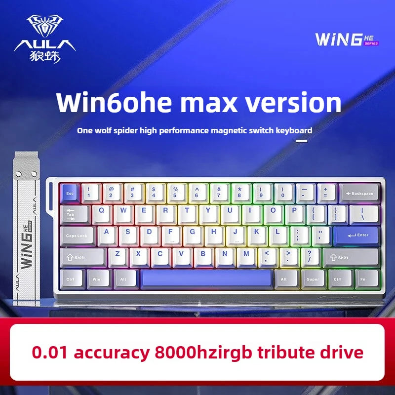 Aula Win60He Magnetic Switch Keyboard Wired Win 60 HE Mechanical Keyboard Esports Gamer Win68 Keyboards Custom Win60 He Gifts
