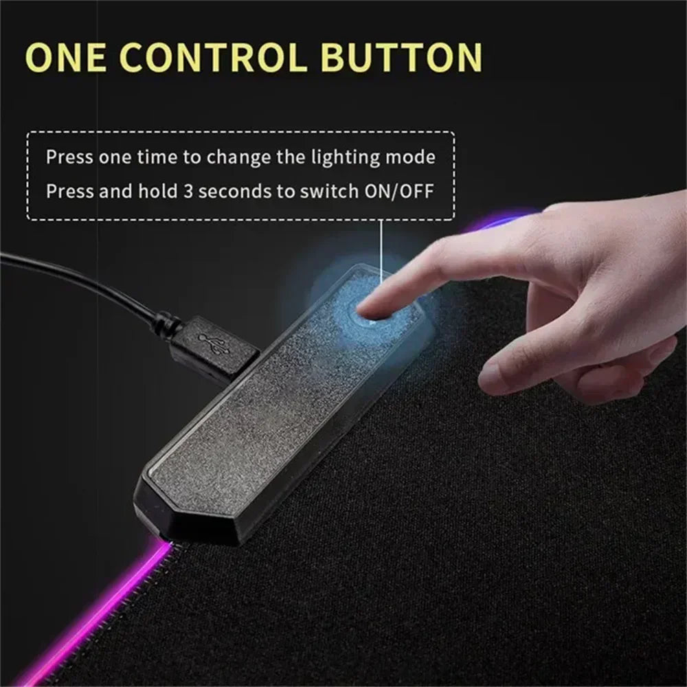 RGB Mousepad MSI Logo Gamer Laptop Keyboard Carpet Large Antislip Rubber Mouse Pad XXL LED light Luminous Mouse Mat for CSGO LOL